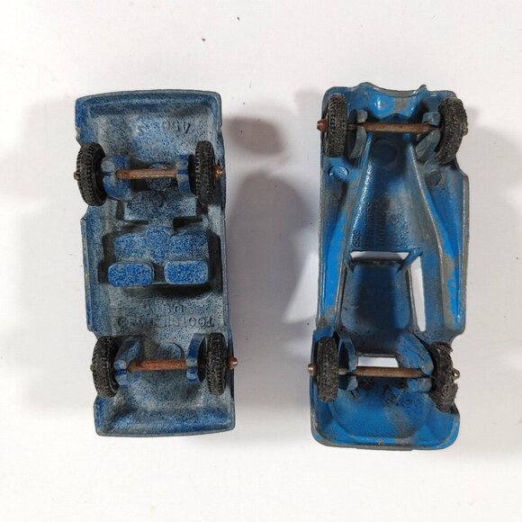 Vintage Tootsie Toy Mercedes Benz 450 SL Blue Convertible & 939 Mercedes - Picture 6 of 6